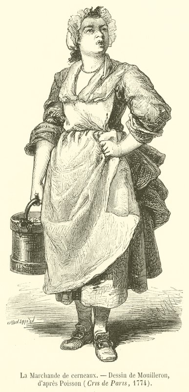 The Merchant of Kernels (gravering) av French School