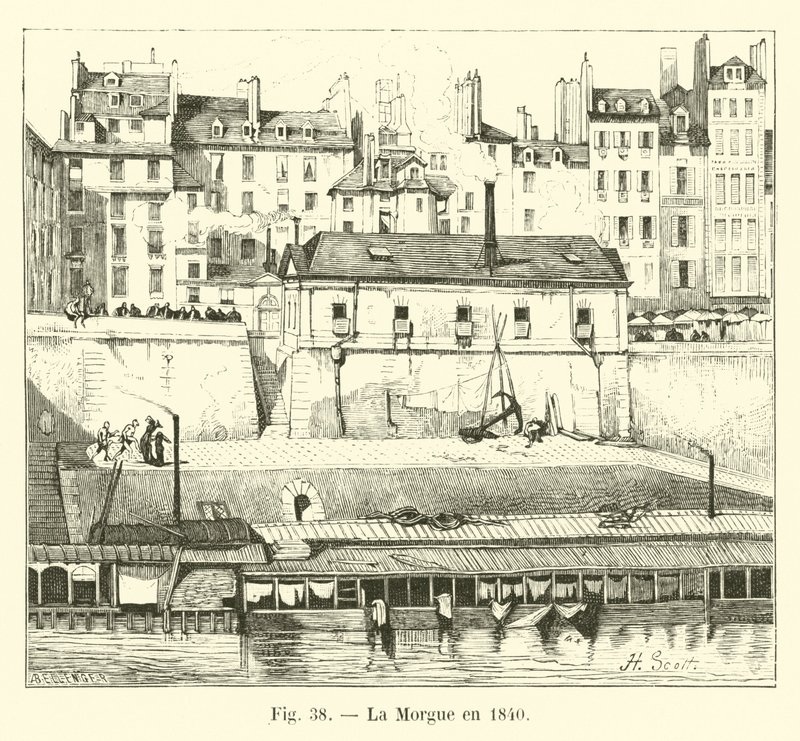 Morgue i 1840 av French School