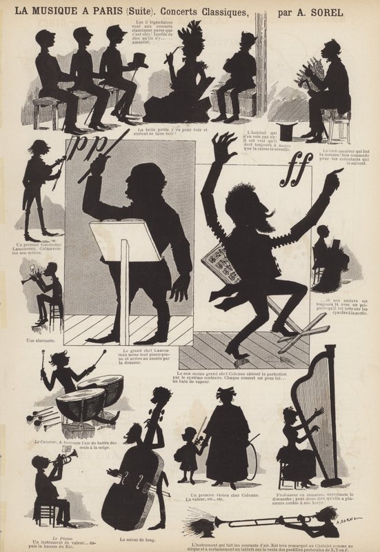 Musikk i Paris (litho) av French School