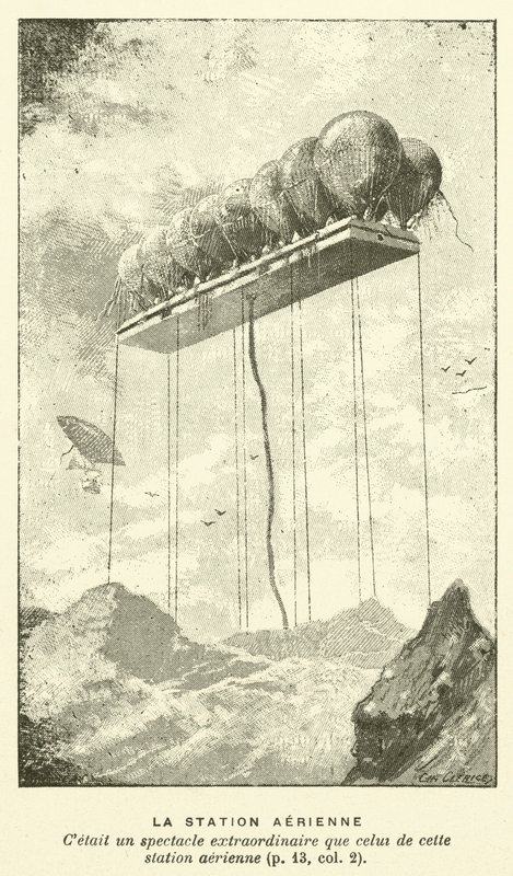 The Aerial Station (gravering) av French School