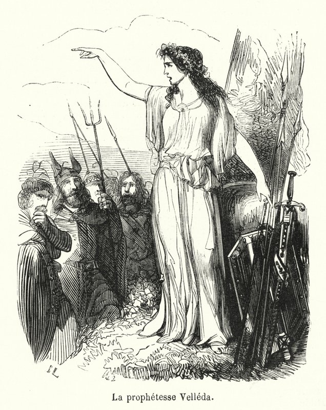 La prophetesse Velleda (gravering) av French School