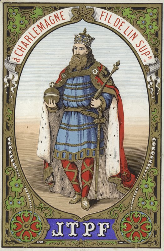 Etikett for Charlemagne-tråden av French School