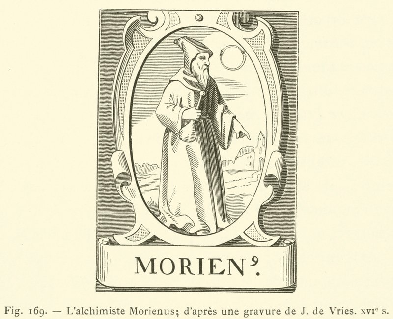 Alkymisten Morienus (gravering) av French School