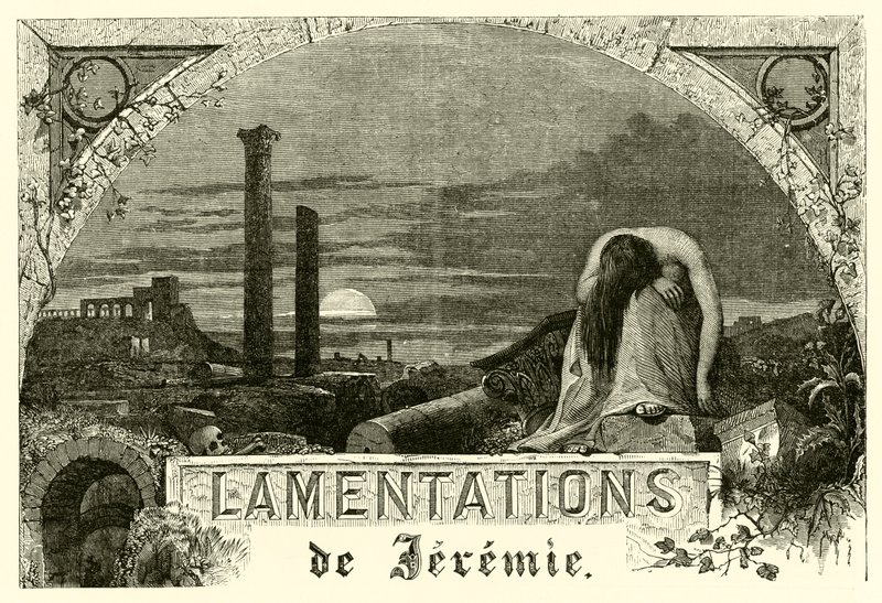 Jeremie's Lamentations (gravering) av French School
