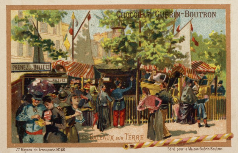 Landyachter (chromolitho) av French School