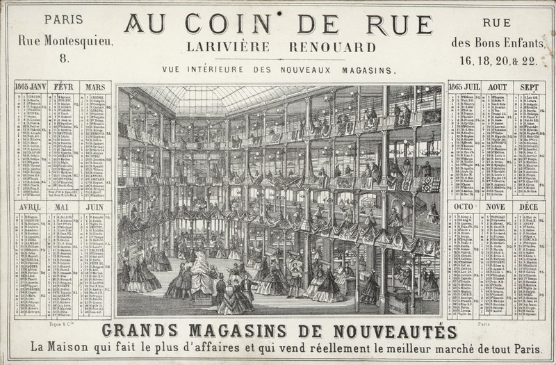 Lariviere Renouard varehus, Paris (litho) av French School