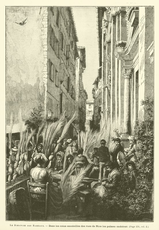Palmesøndag (gravering) av French School
