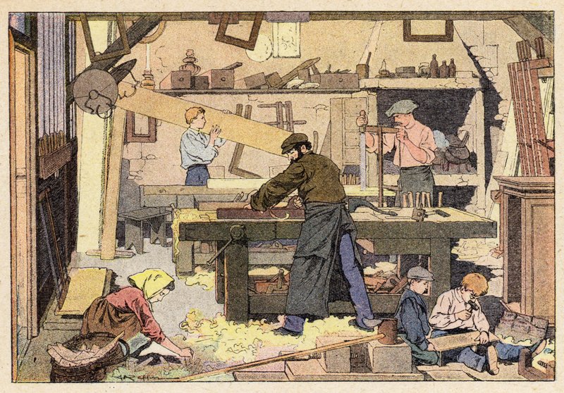 The Joiner, The Joiner (farge litho) av French School