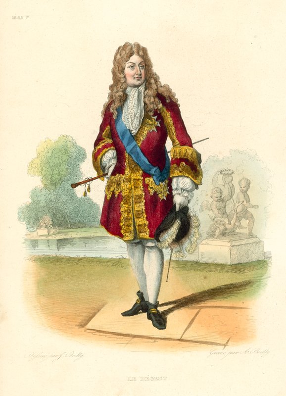 Le Regent (farget gravering) av French School