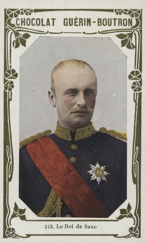 Kongen av Sachsen (farget bilde) av French School