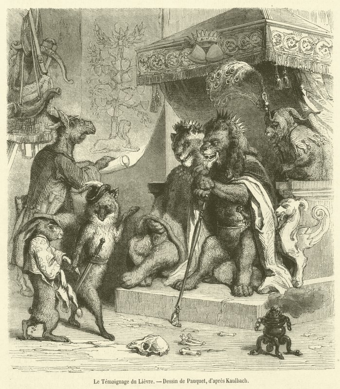 Hares vitnesbyrd (gravering) av French School
