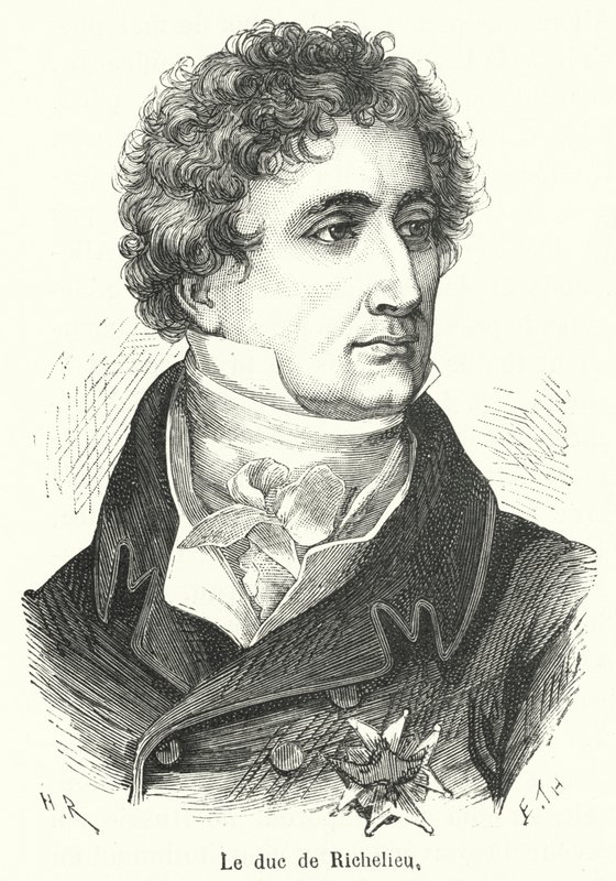 Hertugen av Richelieu (gravering) av French School