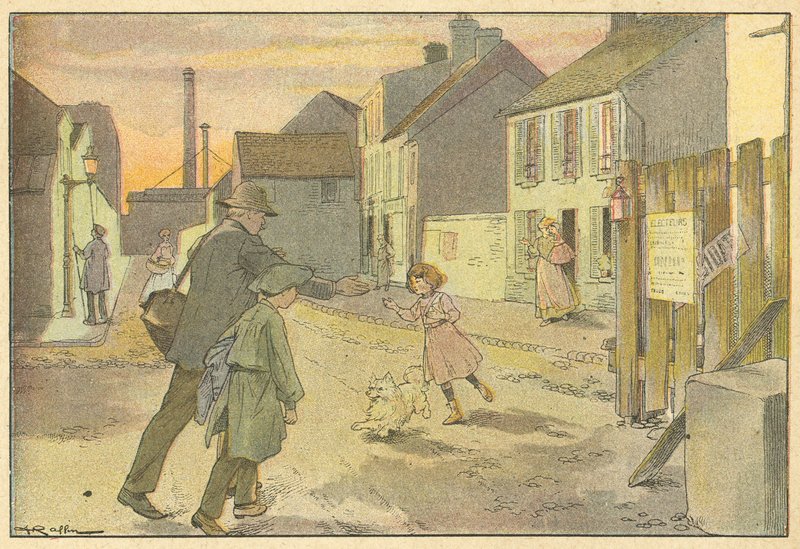 Farens retur (farge litho) av French School