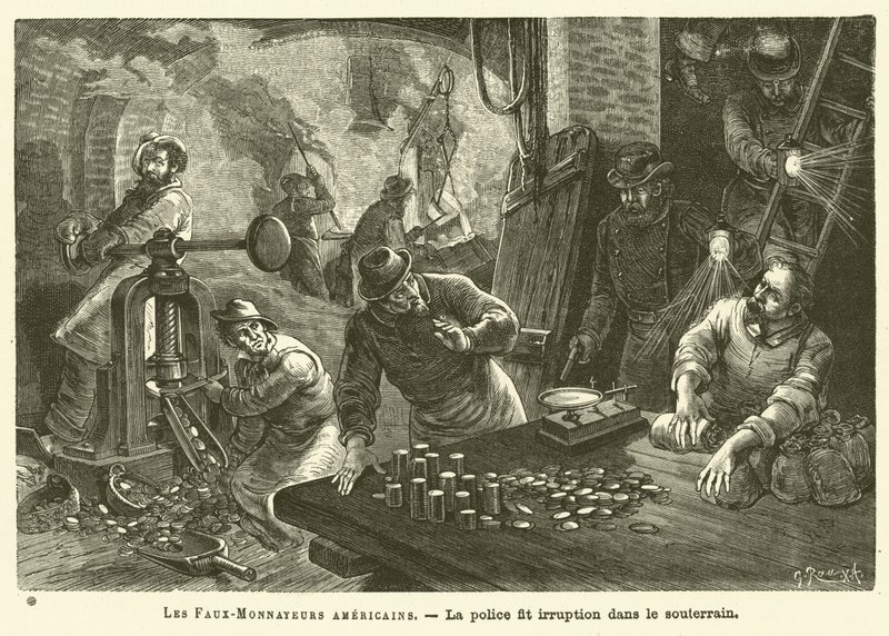 Amerikanske forfalskere (gravering) av French School