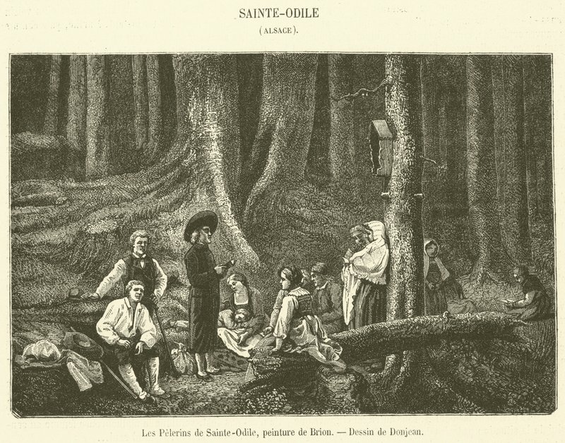 Pilegrimene fra Sainte-Odile (gravering) av French School