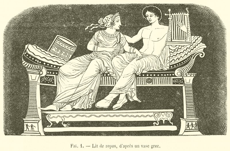 Daybed (gravering) av French School