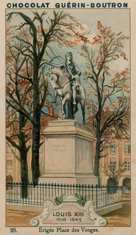 Louis XIII, 1610-1643, oppført Place des Vosges av French School