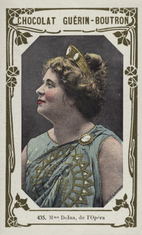 Madame Delna, fra lOpera (farget bilde) av French School