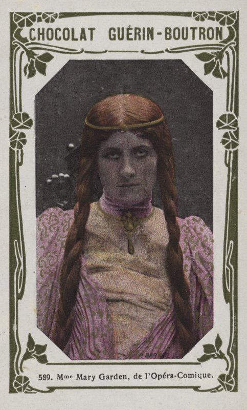 Madame Mary Garden, fra Opera-Comique (farget bilde) av French School