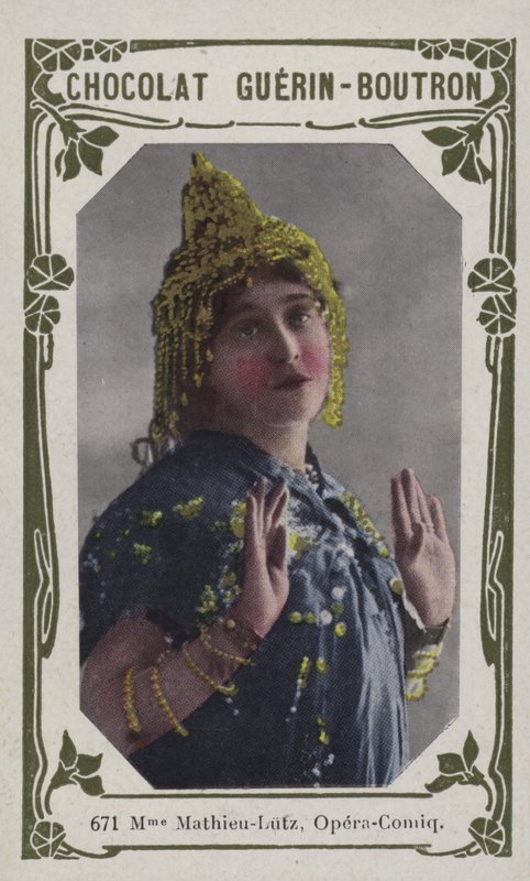 Madame Mathieu-Lutz, Opera-Comique (farget bilde) av French School