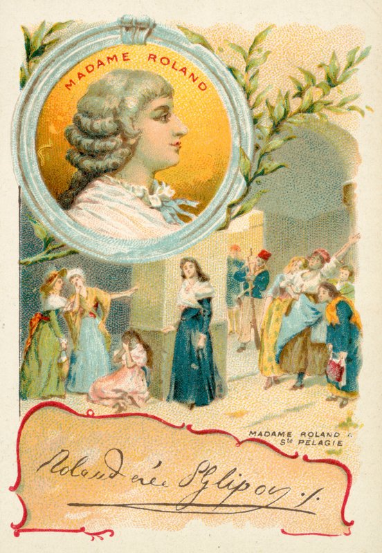 Madame Roland, fransk revolusjonær (chromolitho) av French School