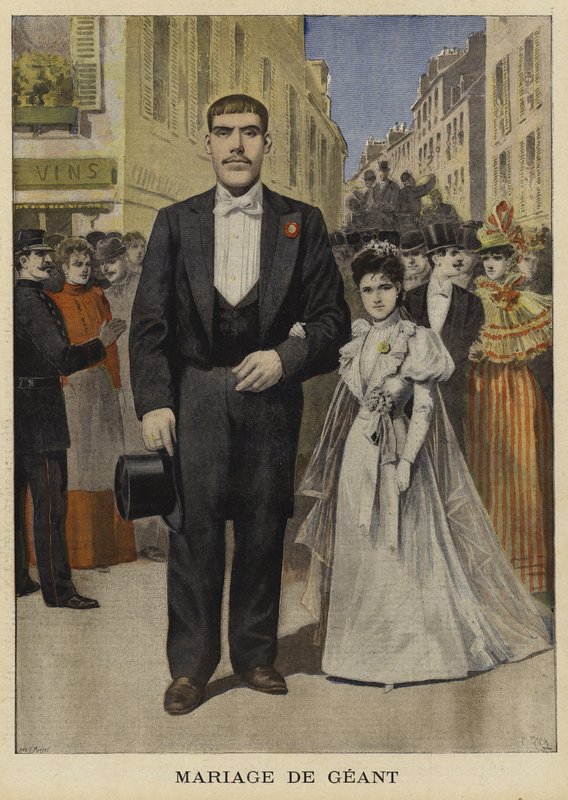 Ekteskap med en gigant, Pantin, Frankrike, 1897 av French School