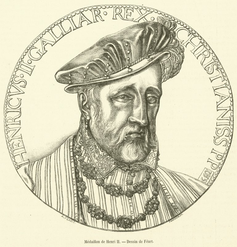 Medallion de Henri II (gravering) av French School
