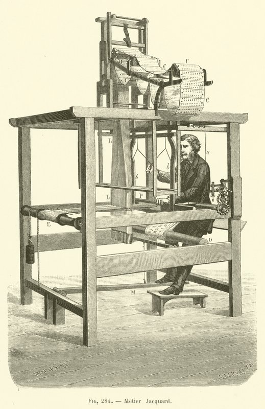 Metier Jacquard (gravering) av French School