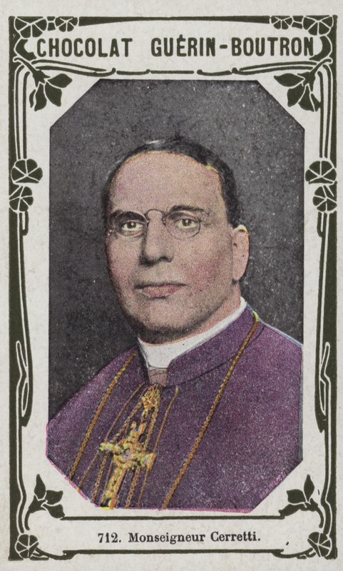 Monseigneur Cerretti (farget bilde) av French School