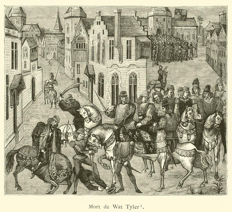 Mort de Wat Tyler (gravering) av French School