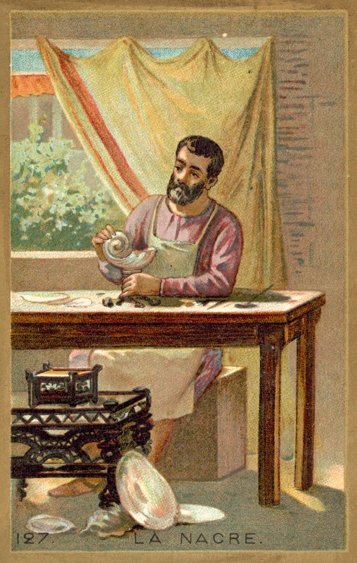 Perlemor (chromolitho) av French School