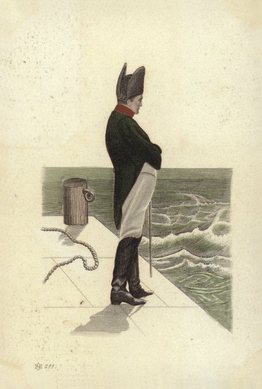 Napoleon I (farget litografi) av French School