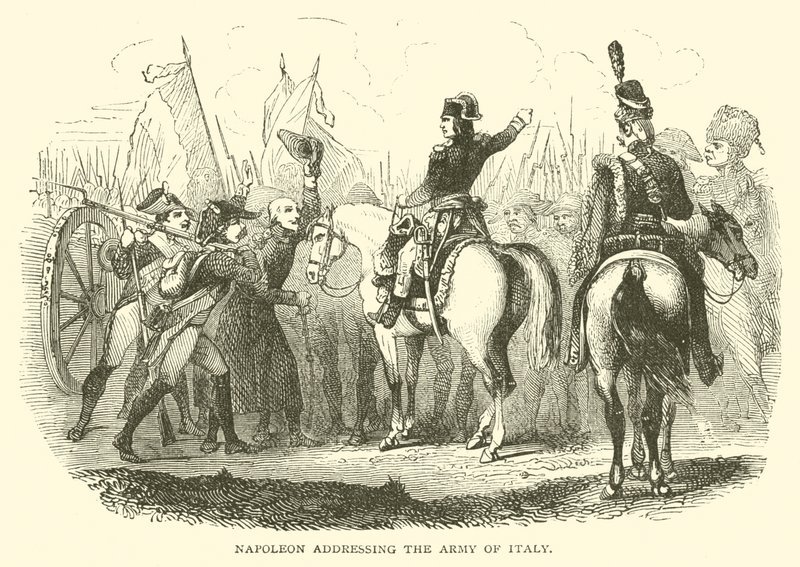 Napoleon henvender seg til Army of Italy (gravering) av French School