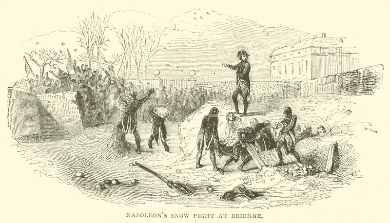 Napoleons snøkamp ved Brienne (gravering) av French School