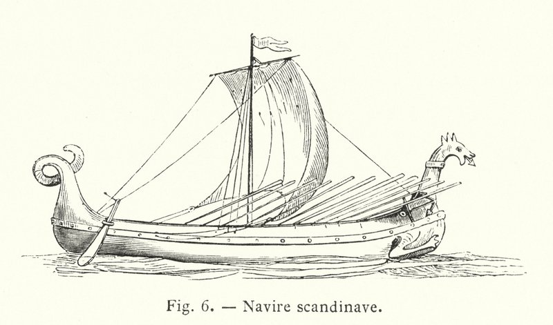 Skandinavisk skip (gravering) av French School