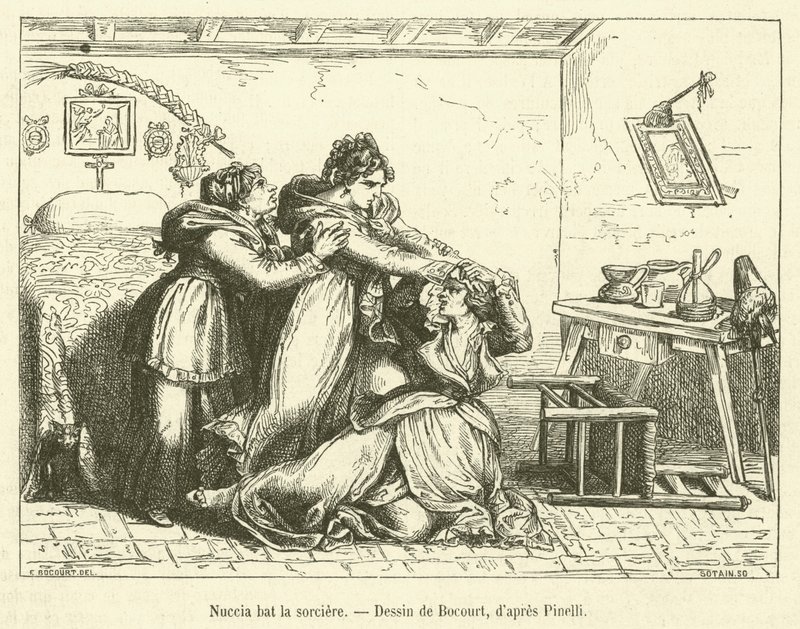 Heksa slår heksen (gravering) av French School