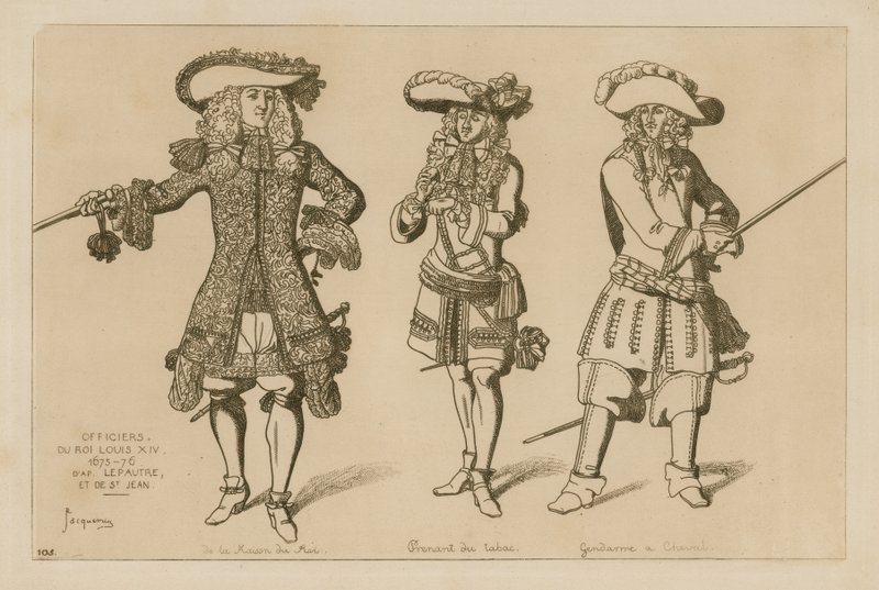 Offiserer til kong Ludvig XIV av French School