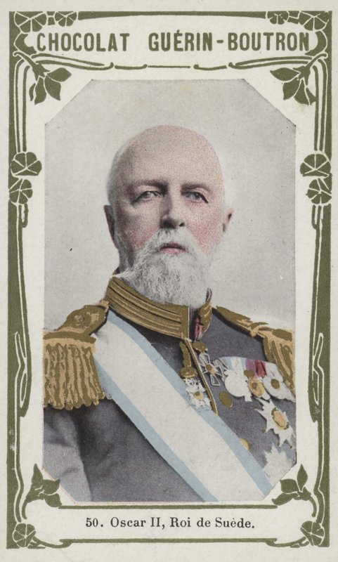 Oscar II, Roi de Suede (farget bilde) av French School