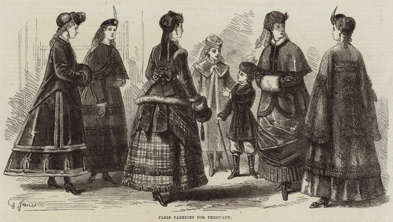 Paris-moter for februar (gravering) av French School
