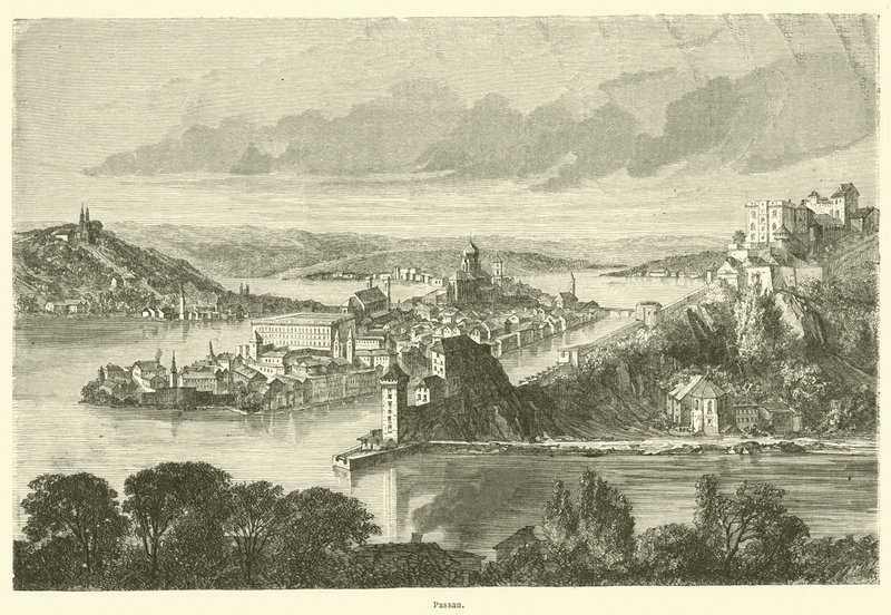 Passau (gravering) av French School