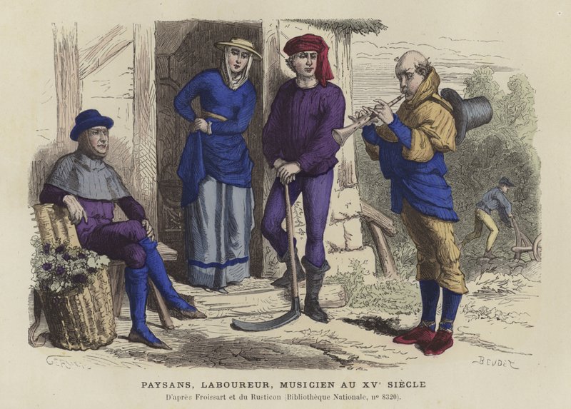 Bønder, arbeider og musiker, 1400-tallet av French School