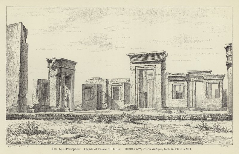 Persepolis, Fasaden til Darius-palasset av French School