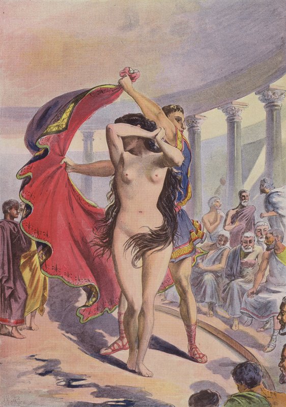 Phryne devant lAreopage av French School