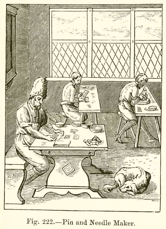 Nåle- og nålemaker av French School
