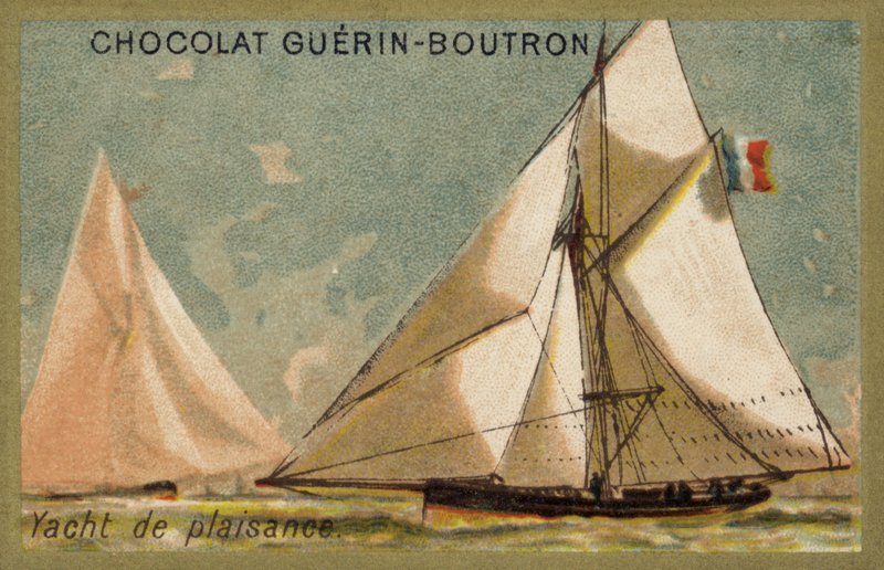 Lystbåt (chromolitho) av French School