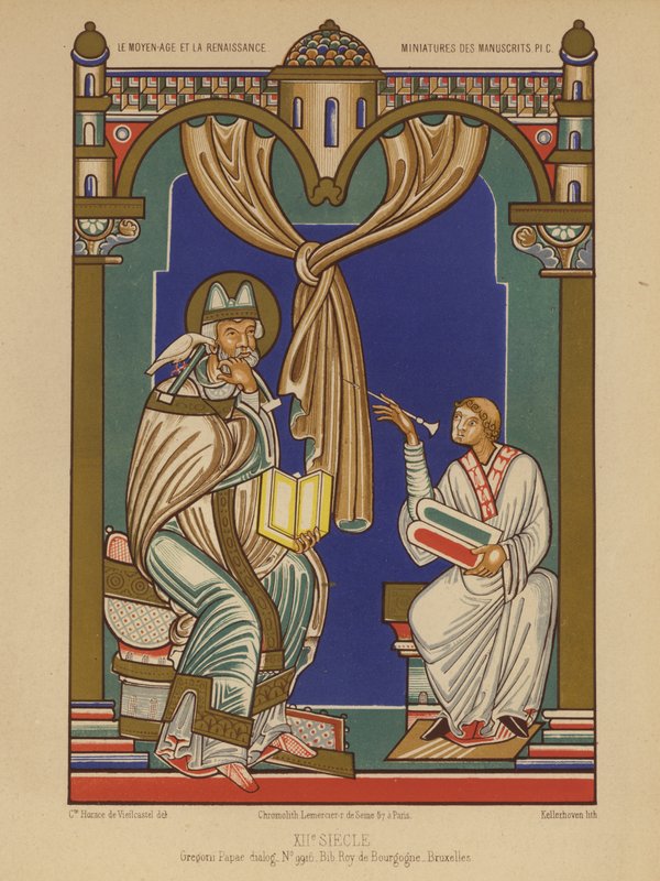 Pave Gregor I (chromolitho) av French School