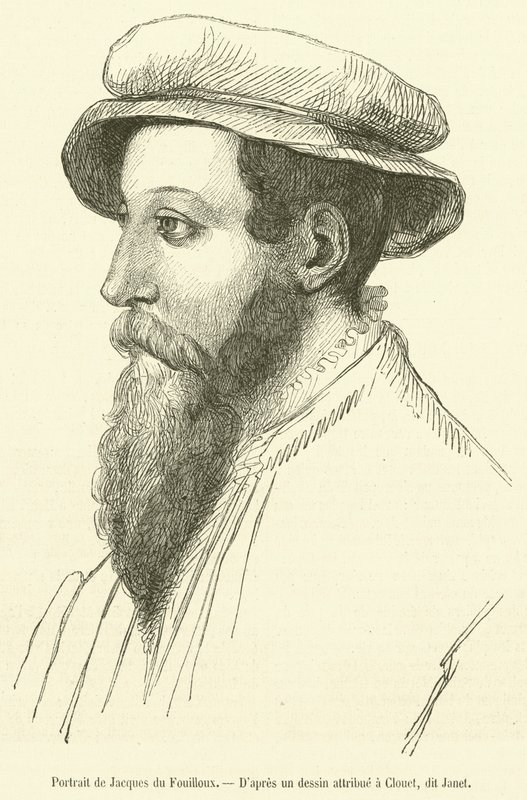 Portrett av Jacques du Fouilloux (gravering) av French School