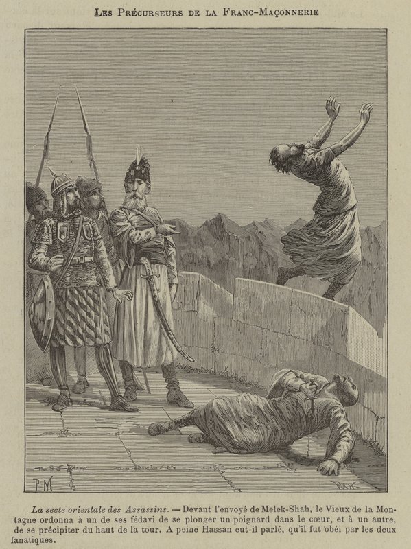 Forløpere for frimureriet: Assassins (gravering) av French School