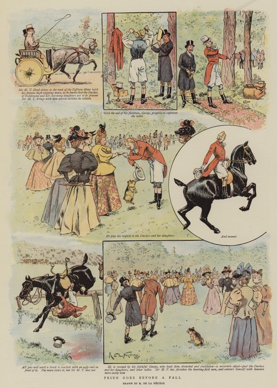 Stolthet går foran et fall (chromolitho) av French School