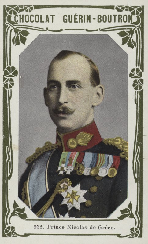 Prins Nicholas av Hellas (farget bilde) av French School